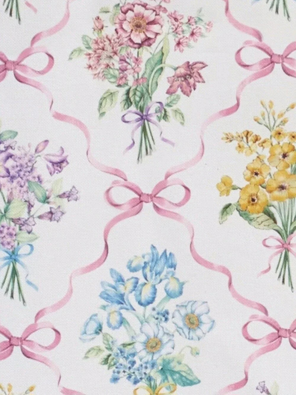 Lenox Bouquet Ribbon Tablecloth - Multicolored Floral - 60x84